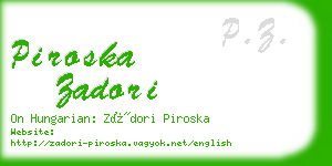 piroska zadori business card